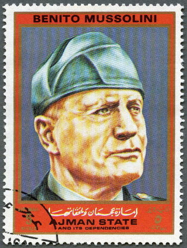 Benito Mussolini, líder do Partido Nacional Fascista da Itália.