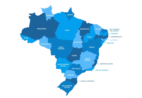 Mapa do Brasil.